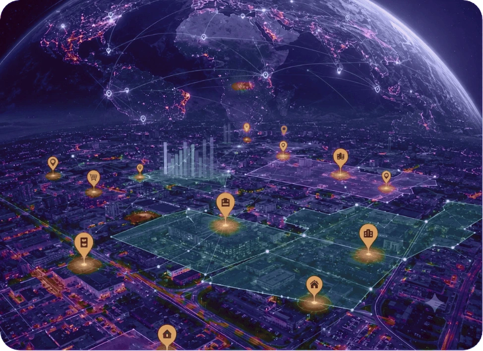 Geospatial hover image